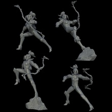 elfique guerrier pack arc miniatures table archer elfe fantaisie combattant Chevalier marteau guerre cri 3d print model - Mito3D