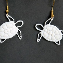 turtle earring fashion animal gift jewellery 3d printing 3d print model - Mito3D