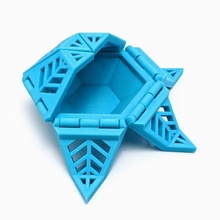 snowflake hinge box store holder art container desk hexagon lid math office stationery table geometry printinplace decor 3d print model - Mito3D