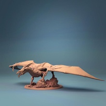 branco Dragão tampo mesa impressão criatura monstro senhor Branco dnd adulto Drake 5e 5edition lotp 3d print model - Mito3D