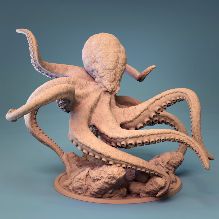 kraken tampo mesa impressão fera criatura monstro senhor Lula dnd lotp 3D print model - Mito3D