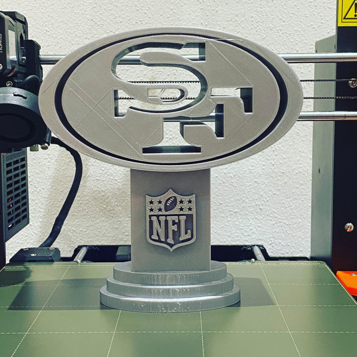 san francisco 49ers logotipo ficar pé futebol esporte nfl americano superbowl Francisco 49 sanfrancisco49ers 3D print model - Mito3D