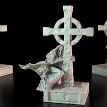 cruceiro tabletop cross fantasy gothic horror lamp undead warhammer celtic witch death evil scenery frostgrave mordheim sorcerer liche 3d print model - Mito3D