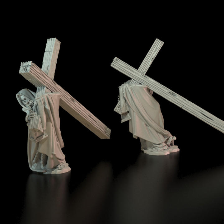 hermano penitencia mesa 40k muertos vivientes vampiro mal d frostgrave mordheim espectro Nighthaunt grito guerra martillo muerto 3D print model - Mito3D