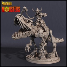 t rex + jinete mesa dinosaurio monstruo conjunto martillo guerra miniatura paquete Patreon d dnd haz pionero Déjalo 3d print model - Mito3D