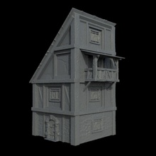 medieval casa jogos guerra tampo mesa fantasia terreno martelo jogo cenário grito 3d print model - Mito3D