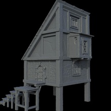 medieval house wargames tabletop fantasy terrain rings lord lotr age wargame scenery sigmar esdla 3d print model - Mito3D