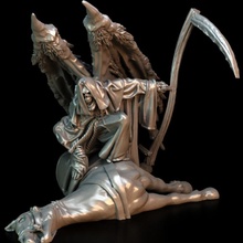 kanatlı ölüm masaüstü iblis canavar şeytan fantezi gotik korku keşiş ölümsüz Warhammer kanatlar sihirbaz at minyatür rahip melek düşmüş kötü ölü tırpan tarayıcı 3d print model - Mito3D