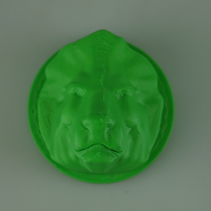 aslan başı sanat hayranı hayvan baş 3D print model - Mito3D