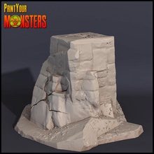 aztekisch Felsen Tischplatte Spiel Monster Rollenspiel Terrain Kriegshammer Miniatur Patreon dnd Pfadfinder streuen Loslassen 3d print model - Mito3D