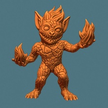 magmin miniatures monster rpg miniature tabletop elemental gremlin 28mm dnd magma dungeons dragons pathfinder game dnd5e 3d print model - Mito3D