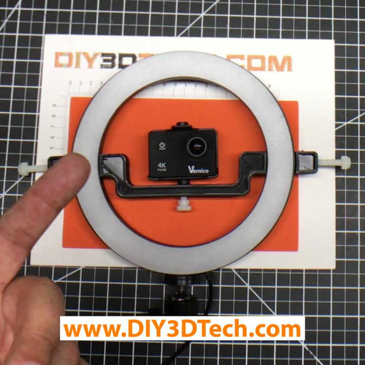ring light camera mount led photography cameramount ringlight 3D print model - Mito3D
