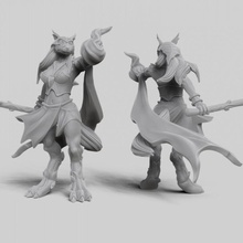 worgen sorceress caster tabletop werewolf pathfinder 3d print model - Mito3D