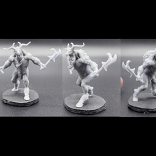 demone diavolo baphomet posa 3 tavolo creatura dungeon fantasia figurina mini mostro rpg miniatura male d 5e 3d print model - Mito3D