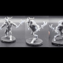 Dämon Teufel Baphomet Pose 3 Tischplatte Kreatur Dungeons Fantasie Figur Mini Monster Rollenspiel Miniatur böse 5e 3d print model - Mito3D