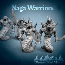 naga warroirs store dungeons mini rpg miniature warcraft tabletop dnd yuan-ti 3d print model - Mito3D