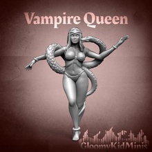 vampiro rainha tampo mesa menina mini miniatura serpente dnd 3d print model - Mito3D