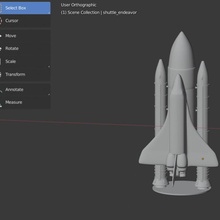 espaço transporte modelo modelos nasa nave espacial esforço 3d print model - Mito3D