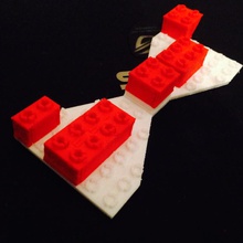brick-tie toys & games customisable lego tie bow bowtie legobrick bicks 3d print model - Mito3D