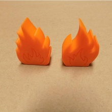 flame game pieces piece hot token marker flames meeple 3d print model - Mito3D