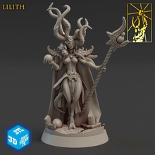 Lilith demonio brujo Tienda fantasía miniaturas mago fragua titán 3d print model - Mito3D