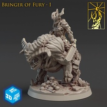 bringers fury tabletop demon fantasy miniatures warrior forge titan bringer daemonic 3d print model - Mito3D