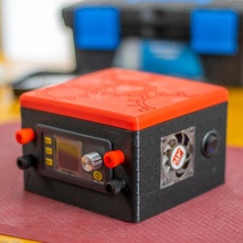 diy power supply case box simple gear vent converter buck flat 3d print model - Mito3D