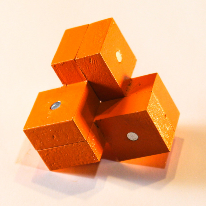 3 cubo rompecabezas imanes cerebro 3D print model - Mito3D