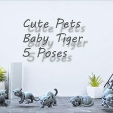 bebek kaplan Şirin Evcil Hayvanlar hayvan tatlı hayvanlar 3d print model - Mito3D
