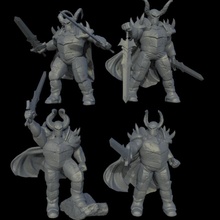 caos guerreros espada combatiente martillo guerra guerrero mesa esclavos oscuridad juego dnd 3d print model - Mito3D