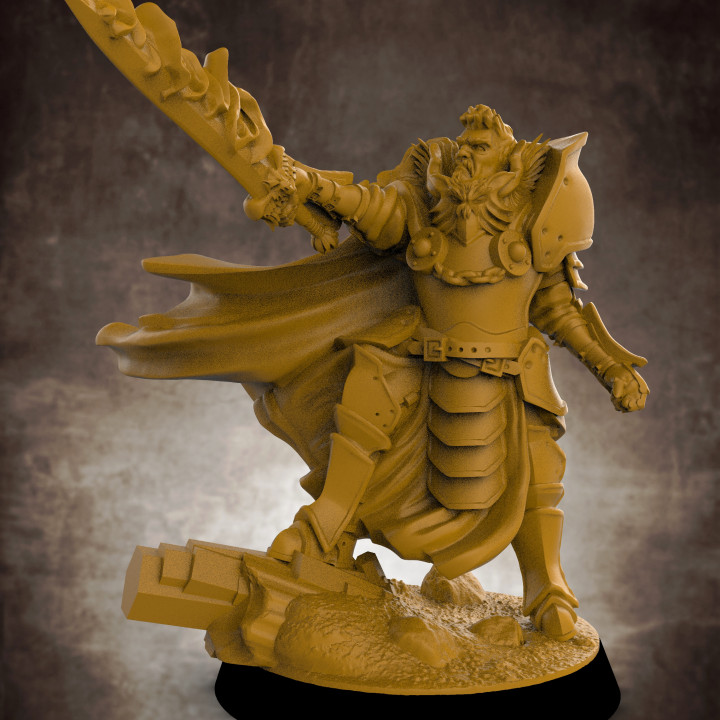 Kingsguard Kaptan masaüstü şövalye paladin Heavyarmour Flamingsword 3D print model - Mito3D