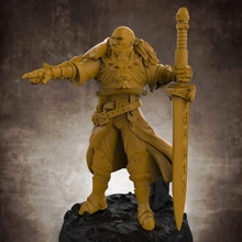 kingsguard commander 32mm scale miniature tabletop human knight lord paladin 3d print model - Mito3D