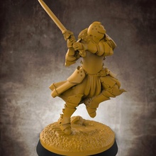guardia real caballeros pie x2 32mm miniaturas mesa Caballero paladín espada armadura pesada platemail 3d print model - Mito3D