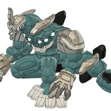 Battleroller Halsband Modell Monster Spielzeug artikuliert Action Figur Godzilla kaiju 3d print model - Mito3D