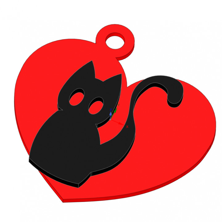 anahtarlık Yavru kedi sevgililer gün Şirin sevgili miyav kediler Sevgililer Günü Valentin smokin Nayru instacat smokinler Gatos 3D print model - Mito3D