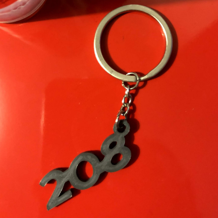 peugeot 208 keychain 3D print model - Mito3D