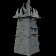 wargame chaos tower tabletop terrain warhammer dnd scenery 3d print model - Mito3D