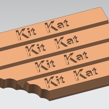 kitkat chocolate bar candy fun mini 3d print model - Mito3D
