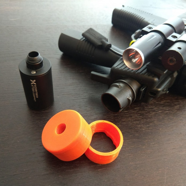 kmp9 11mm adaptador airsoft silenciador marcador 3D print model - Mito3D