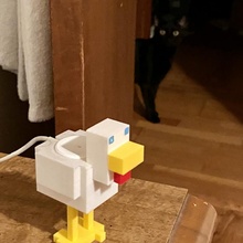 apple watch minecraft chicken charger 3d print model - Mito3D