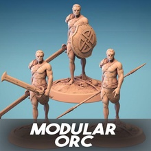 modular orco mesa impresión ork señor uruk lotp 3d print model - Mito3D