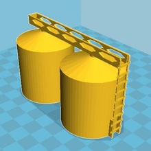 silos armazenamento arroz silo estocagem 3d print model - Mito3D