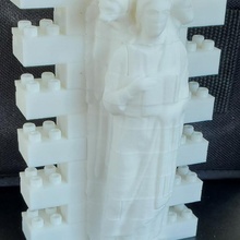 montini Frau Hunde Mauer einstellen Lego kompatibel Kunst Ziegel Zahl Skulptur Statue Marmor Religion Kirche Block Panel pisa Gebäude Blöcke Kanzel Tetramorph 3d print model - Mito3D