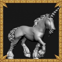 unicorn tabletop 3d print model - Mito3D