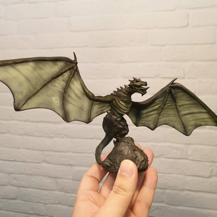 wyvern tabletop dragon miniatures wekster spiky 3D print model - Mito3D