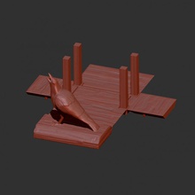 crow treasure chest - support raft toys & games 3d print model - Mito3D