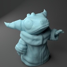 bebek half dragon Ejderha Zindanlar Yoda sihirbaz büyücü 3d print model - Mito3D