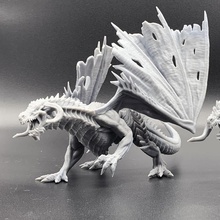 Preto Dragão tampo mesa criatura masmorras fantasia estatueta jogos mini monstro rpg pintura miniatura d 5e 3d print model - Mito3D