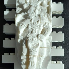 montini mayan govenor copan lego compatible art bricks figure statue wall relief block building blocks bouwstenen briques 3d print model - Mito3D
