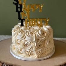 heureux sh gâteau topper anniversaire merde 3d print model - Mito3D